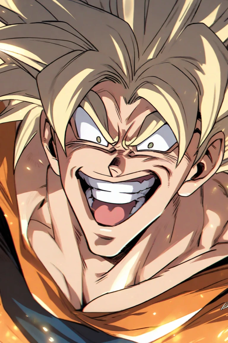 dragon ball goku, Full body portrait, Penis grown, naked, A little realistic, Facial features are carefully depicted, The origin of the dark style field, rendering, Highest quality, 8k Sharp eye focus, Correct ???????, Blondeの, With red eyes, I don&#39;t like skewers, Battle Damage, Blonde, teethを食いしばった, rage, Focus on men, Muscular, Muscular male, Proudly, heart, alone, Spiky Hair, Super Saiyan, Super Saiyan 1, teeth, bracelet, Blonde, Blonde
