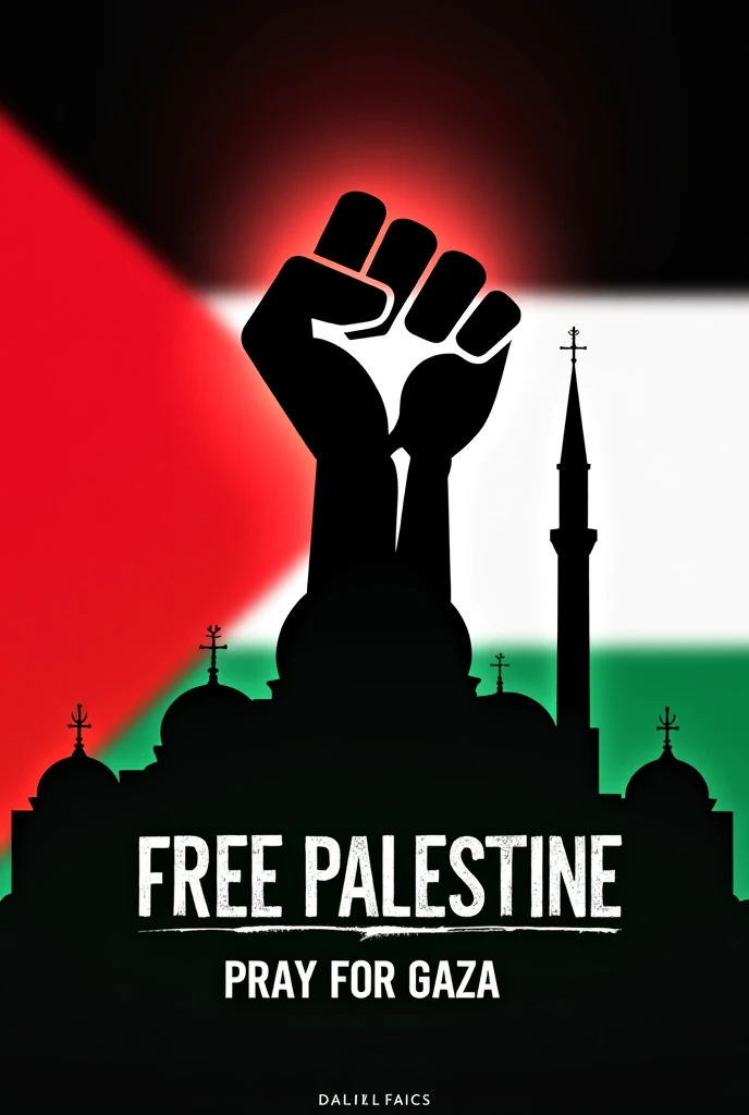 Stand with Palestine graphics design with al aqsa without men
More colourful
With text example Free Palestine, Stand with Palestine in different and unique front and add some Arabic speech
In black background
Same this picture
in lenth 13 inch and width 10 inch