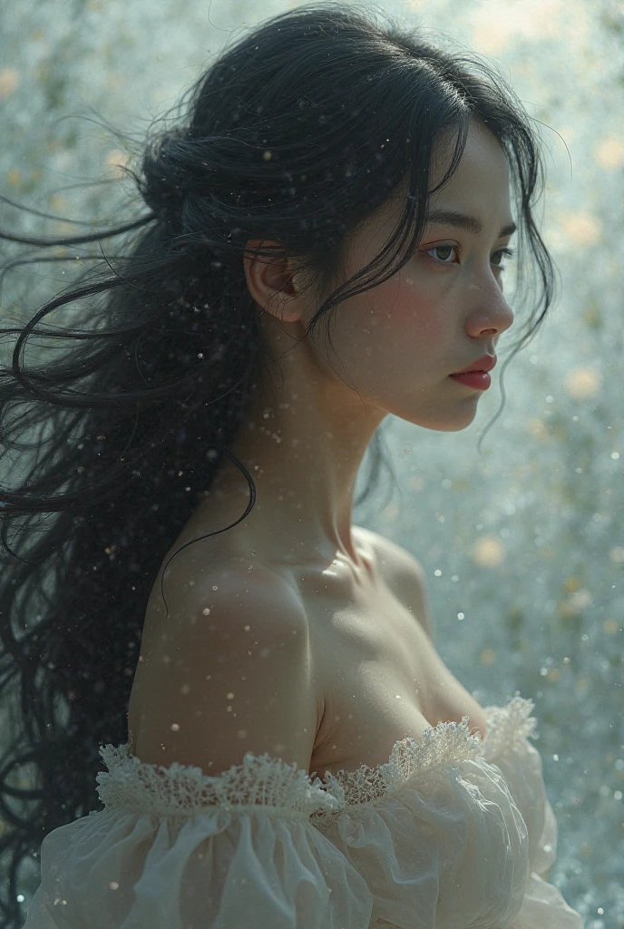 Black-haired white-skinned ????? woman