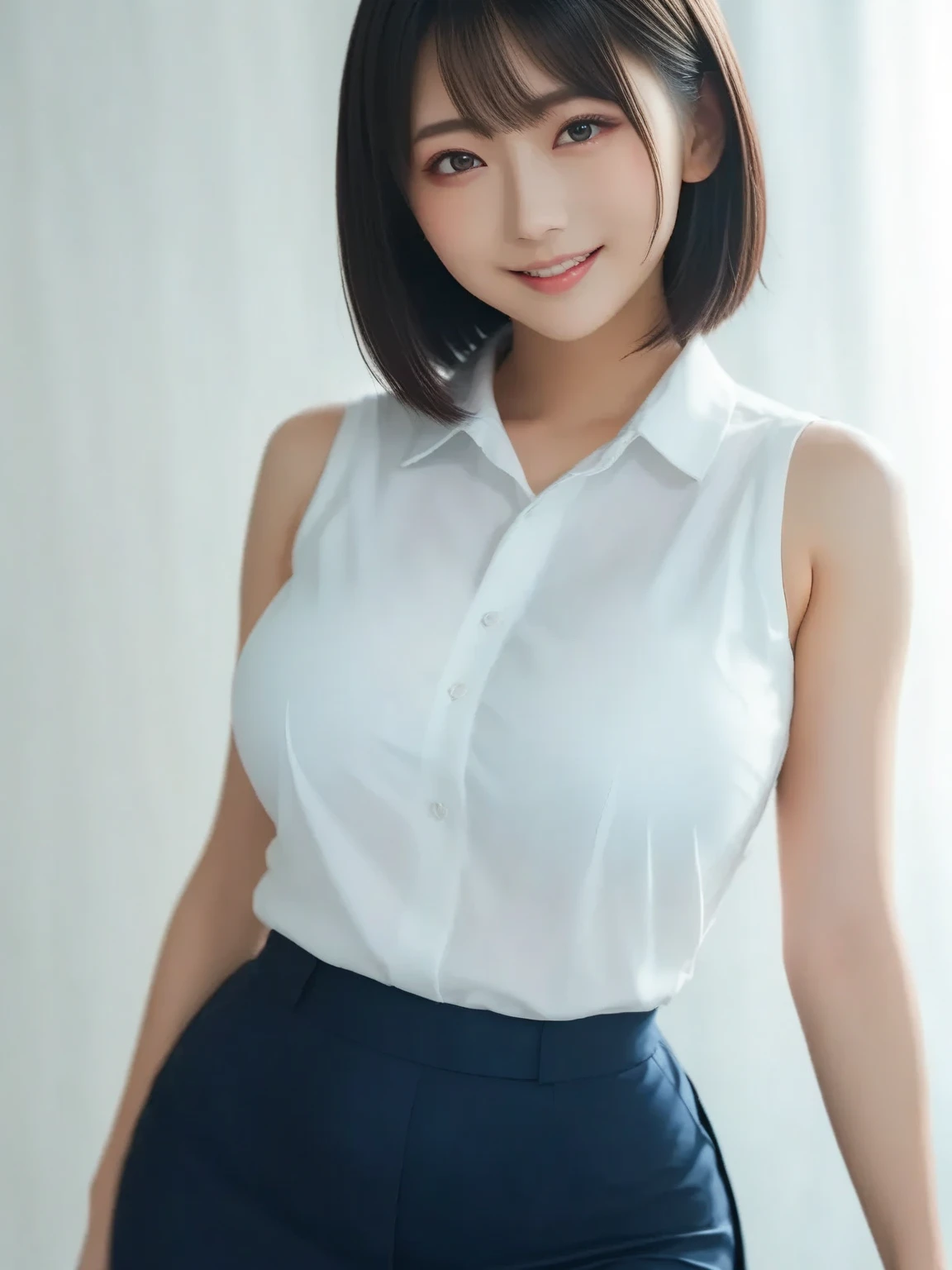 (((32k,high detal,high detal、masterpiece,Attention to detail,full body Esbian,Lori,独奏))),Raw foto & realistic atmosphere,Finely drawn eyes on soft white skin that shines in every detail,best designed high school uniforms, Surreal and very cute schoolgirl, , japanese girl school uniform, Japan schoolgirl uniform, red bowtie,beautiful and muscular:1.4,17 year old schoolgirl,blush,17 year old girl,natural soft light、Sheer clothes,Brown shiny hair,a miniskirt,(Bare legs,White short-sleeved shirt looks wet and see-through,summer clothing,Beautiful friendly eyes,Looking at the camera:1.5),(((thick and smooth legs:1.6,Exposed thighs,Raise the skirt to the very edge,Shot in the middle of the thigh,kindly smile,large full breasts:1.4)))