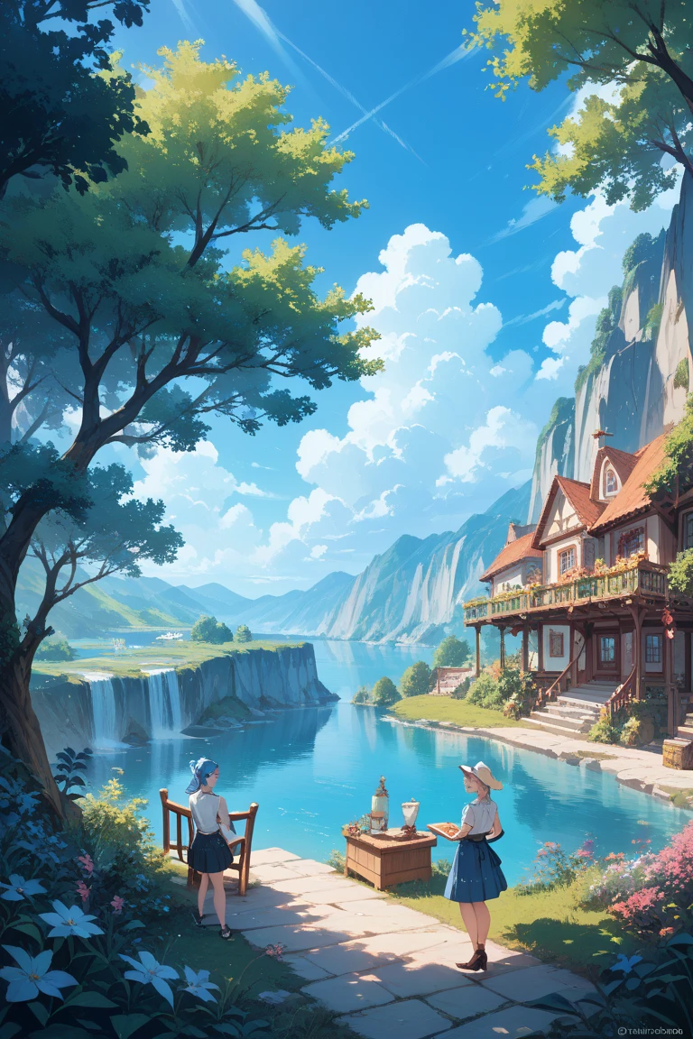 Scenery with only blue skies