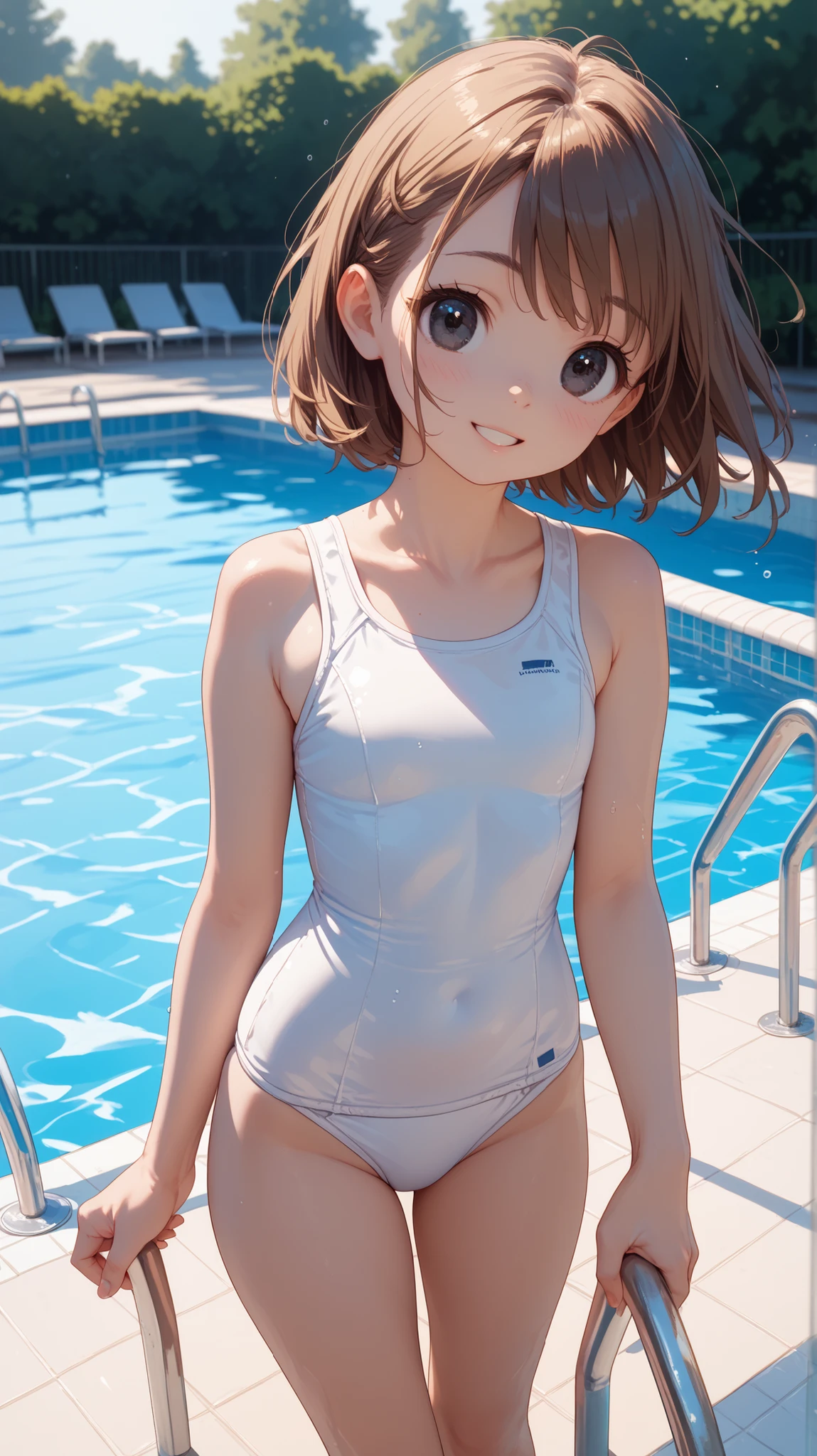 School Swimsuit, Young Girl, 8age,