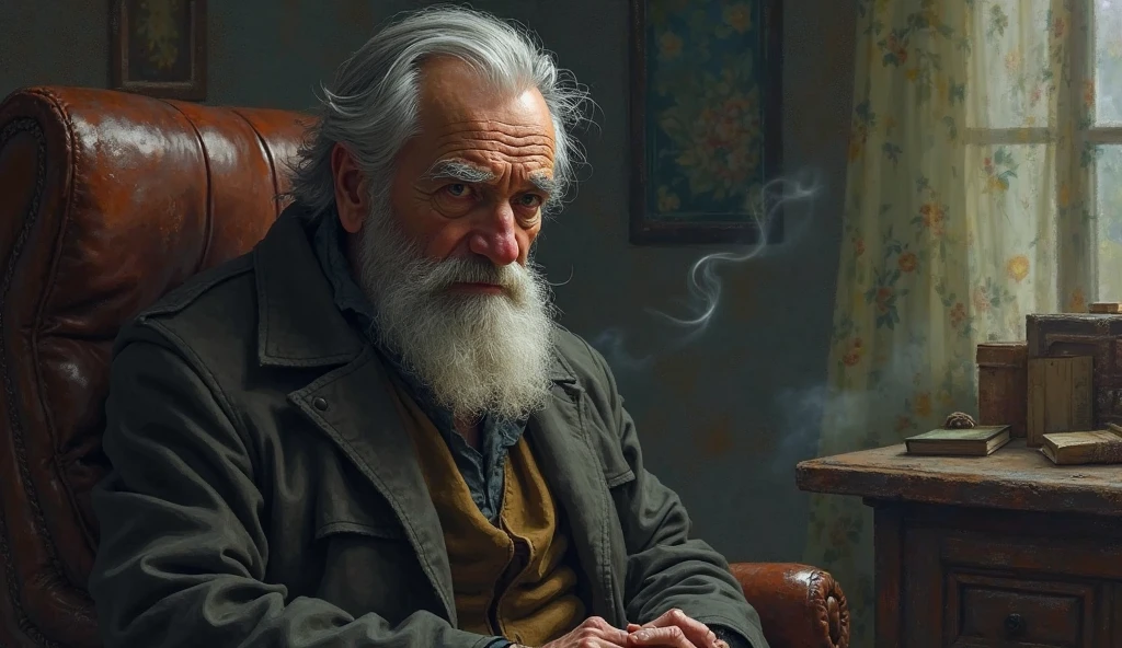 An old man thinking to himself.