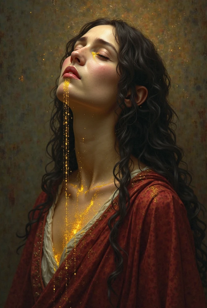 Virgin Dolorosa Woman with Golden Tears Virgin with Golden Tears Down Her Cheeks Virgin Dolorosa