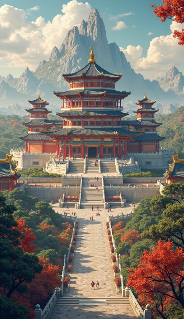 "the magnificent palace of the ancient Chinese emperor is so vast"