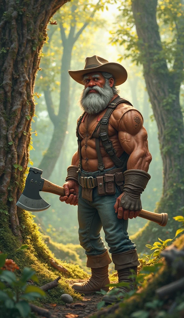 Miner with eye patch