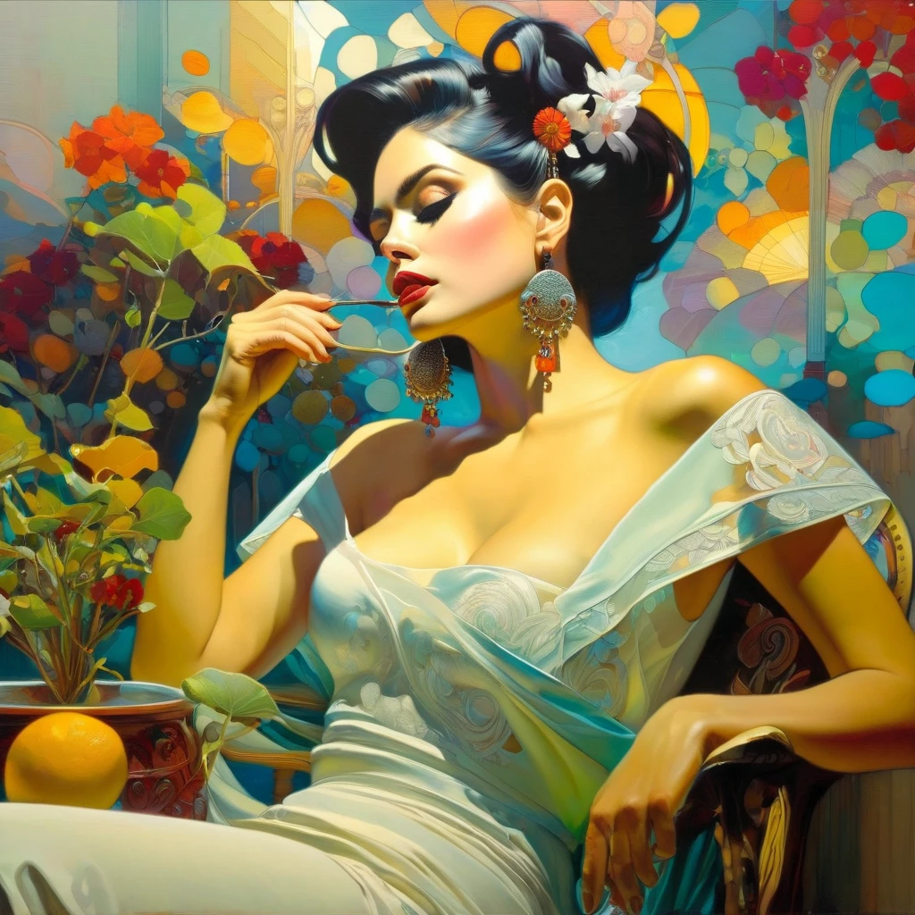 Opium-smoking courtesan
