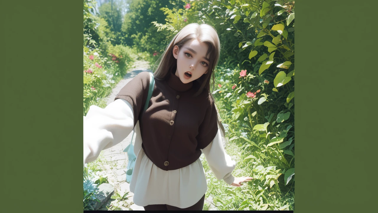 in anime style. Gloomy photo with red stain. Anime girl with big anime eyes. Photo quality is excellent . smokes a cigarette