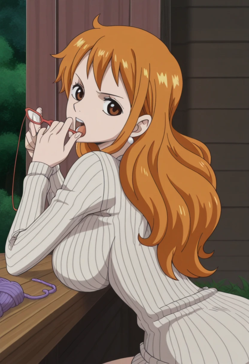 nami, (large breast:1.2),seductive smile,
BREAK ((black hoodie:1.5)), 
BREAK siiting on wooden floor, large windows, indoors, close up feet, smile, full blush, large breasts, nipples, long nipples, nipples erection, small areolae, pussy,
BREAK (masterpiece:1.2), best quality, high resolution, unity 8k wallpaper, (illustration:0.8), (beautiful detailed eyes:1.6), extremely detailed face, perfect lighting, extremely detailed CG, (perfect hands, perfect anatomy),