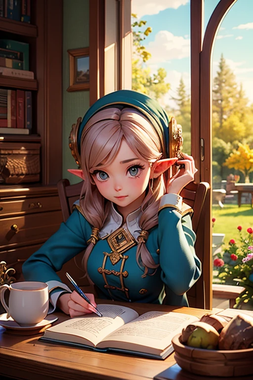 elf、girl、Wizard、medium hair、Zlos