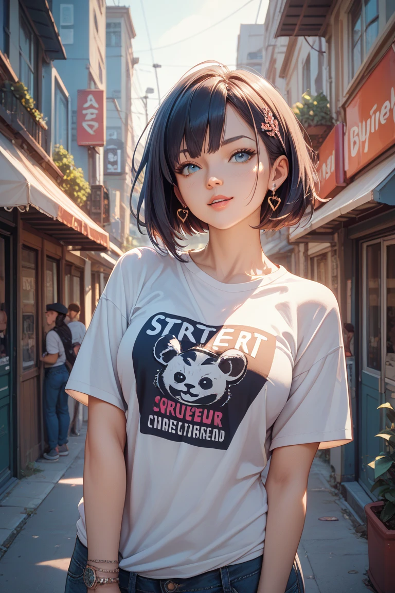 Generate cool street-style images to print on T-shirts