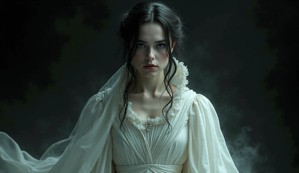 Epic paranormal movie poster, a photorealistic masterpiece, Mid shot, half body, dynamic angle, conceptual art by Artgerm, Gerald Brom, Arthur Rackham, 16k, mysterious Detailed backdrops, uhd image, Movie Still, more detail XL,,, Character, Ghost Hunter: A person dedicated to finding and confronting ghosts or other supernatural entities, often armed with specialized equipment.
