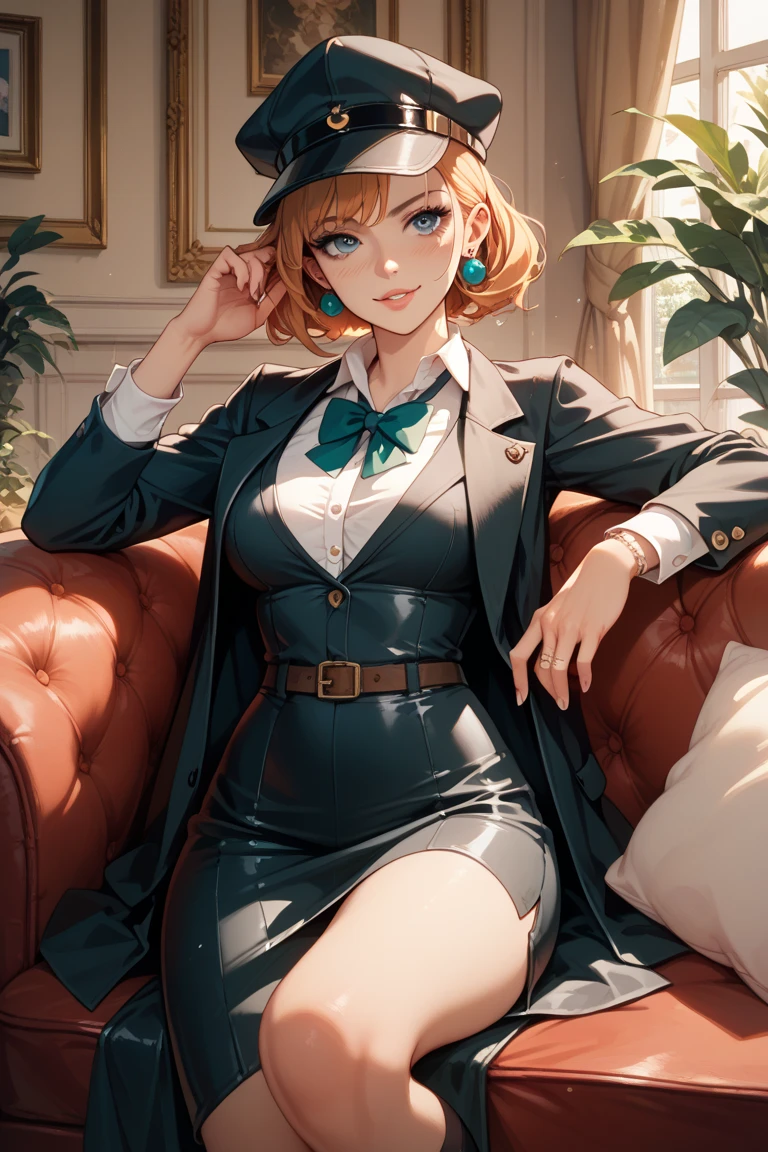 Detective agency with large stylish sofa