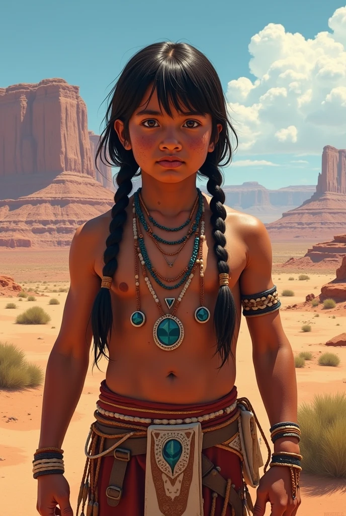 {{full color}}, {{medium shot}, tight framing}, (side by side), {(three) (young american indian girls), anime style, petite, cute}, {wearing (earth-colored bikini lingerie), (long gloves), (cotton scarf), (feather headdress)}, evil smile, (hair tied), (looking visualizer), {slender figure, mayoral anatomy}, {arms behind back, hidden hands}, {(face painting), (body painting), lot of (tribal tattoos)}, (skin pores, skin texture, subsurface scattering), (absurd), (masterpiece, best quality, ultra thin), (hyper detailed, beautiful face detailed, insanely detailed skin, insanely detailed resolution, ultra texture, perfect detailed face, sharp focus, blurred, clarity, sharp, octane render, unreal engine, low iso, sharp edges), (cinematic color classification, photorealistic, ultrarealistic, sunny landscape in daylight, natural lighting, HDR), (DOF, bokeh, atmospheric)