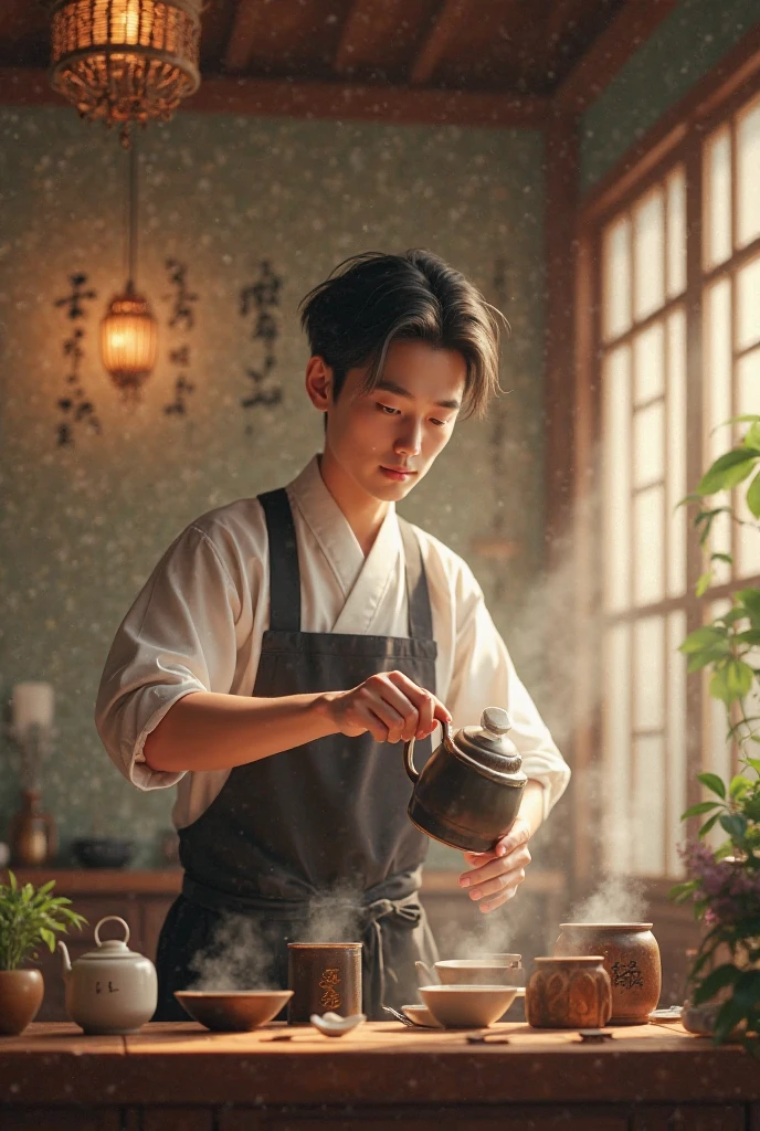 He works at the after-school tea hotel 