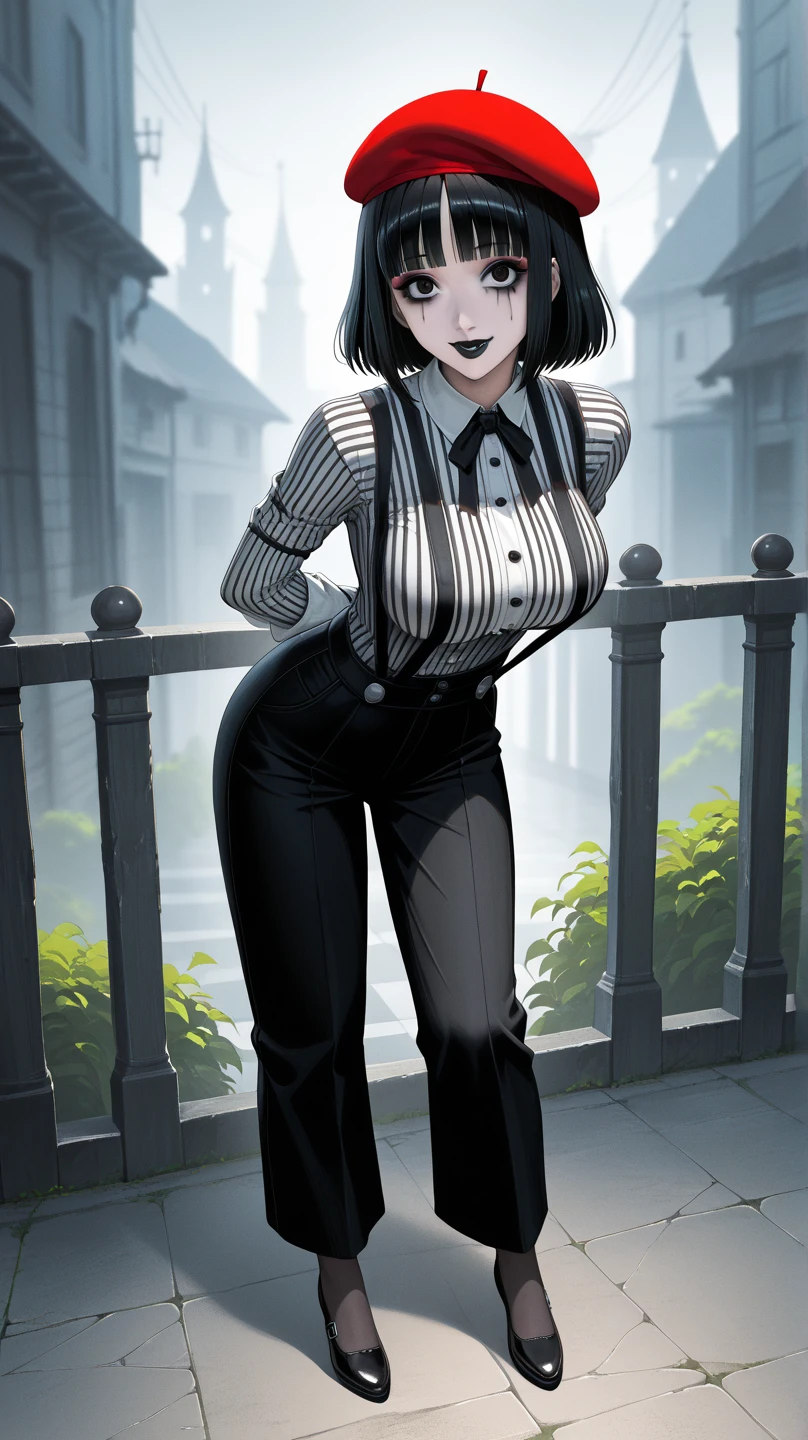 ((ultra detailed, masterpiece, best quality))
<lora:BioshockBurialElizabeth:0.9>
BioshockBurialElizabeth, 1girl, solo, black hair, blue eyes, red lipstick, standing in front of a picturesque landscape, full body, with arms folded