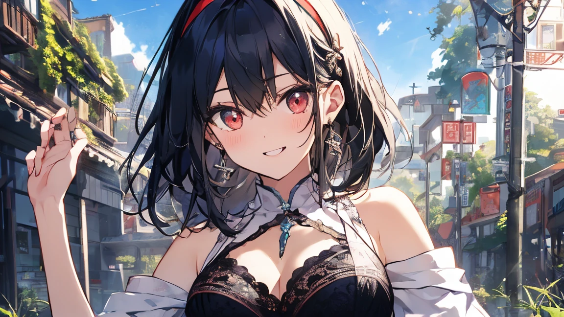 (Grimm's Fairy Tales),(snowwigchen,snow white:1.3),(who is the most beautiful in the world? A mirror reflecting snow white in questions:1.3))),(((Girl in the mirror;1.3))),(((Luxurious gold framed mirror:1.3))),Snow-white skin, Cheeks and lips blood red,Eyes as black as the wood of an ebony window frame.(((lace off shoulder gothic dress))),(Clothes that accentuate large breasts:1.7),The contrast of light and shadow makes the subject appear three-dimensional),Pretty and beautiful girl,Cute round face,Cute Smile,Blushing,Red lips,(Silvery white hair,Floral knit headband,Half Up、Floral braided space buns,Voluminous fishtail braid,Twisted pan,),(The bangs are see-through),hairpin,hair ornaments,Detailed clothing features,Detailed hair features,Detailed facial features,(Dynamic Angle),(Dynamic and sexy pose),Professional Lighting,Cinematic Light,(Tabletop,Highest quality,Ultra-high resolution output images, Depth of written boundary,) ,(8K quality,Depth of written boundary,Anatomically correct facial structure,)(Picture Mode Ultra HD,)