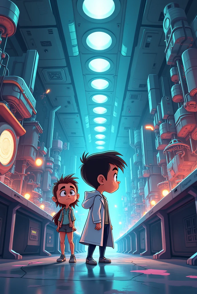 Before he can yell “Get out of my laboratory!”, she hits a button... and whoosh!  from dexter laboratory