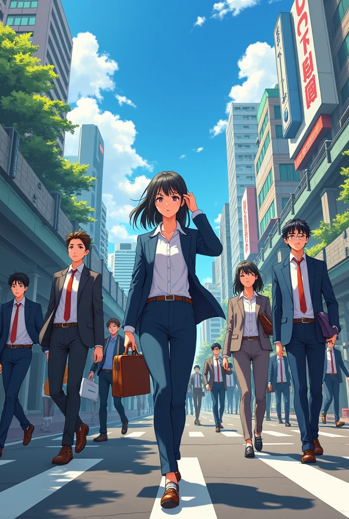 In anime with work load day