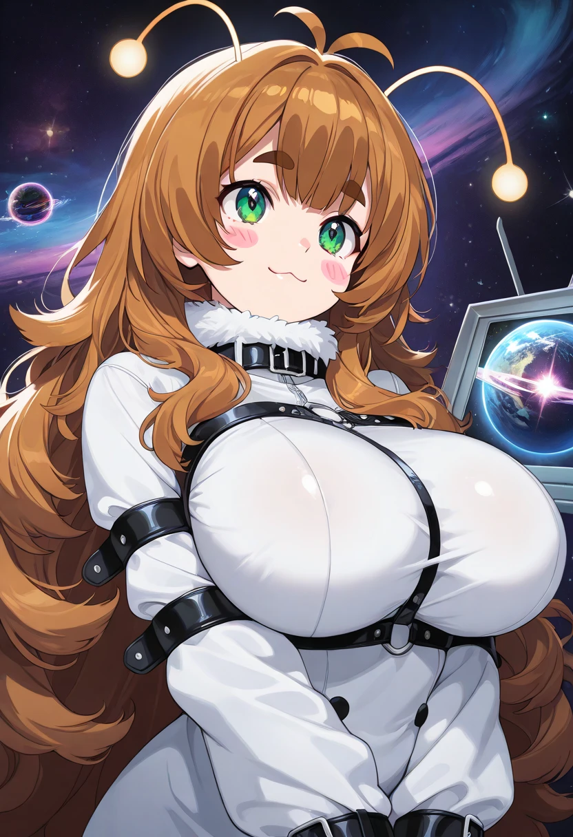 masterpiece, 1 girl, alone, Shortcuts, , Niijima makoto、Big Breasts, Mature Woman, Glare,Sharp eyes, Brown Hair、Lilac eyes, Empty Eyes LoRA / utsurome / Hypnotic suggestion, uniform, Pose standing thigh sex,Thick thighs, Hypnotic Pendulum,Hypnotic state,Hypnotic stateの目,squint,Open your mouth wide and vertically,ah、I agree,Sweaty,Stuffy stuffiness,Whole body sweaty,White off-the-shoulder sweater,You can see the valley,Place your arms behind your head,Stuffy stuffiness,Steamed,  (Huge breasts:1.6), Putting on a collar,Fishnet tights,Heart Nipple Stickers