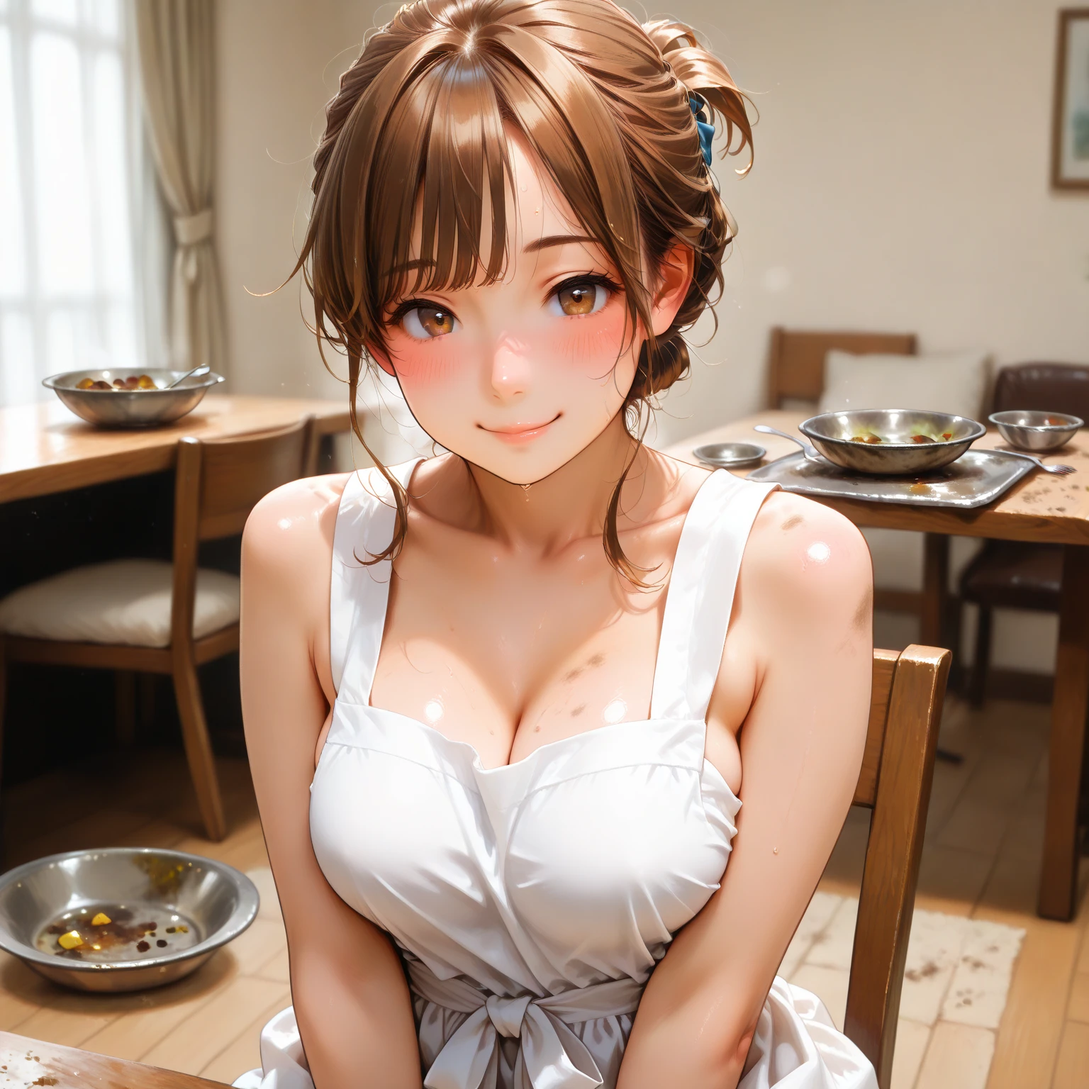 highest quality、High resolution、Detailed Background、(Beautiful face in every detail:1.4)、Anatomically correct、(Draw the usual number of fingers:1.2)、(Detailed facial expressions)、(Detailed eyes:1.2)、(Detailed eyes:1.2)、Beautiful, smooth skin、age beauty、(Three Women:1.3)、Huge breasts、(Highly detailed face:1.4)、Brown Hair、Black Hair、cute hair color、ponytail、Bobcut、Braided long hair、Wavy Hairstyle、well-groomed eyebrows、Perfect body line、Barbecue Spot、Outdoor cooking area、Cowboy Shot、
(Women having a good time at Barbecue Spot:1.5)、
You can enjoy a barbecue with your family and friends.、
Bring your own food and grill and enjoy outdoor cooking.、
Using cute tablecloths and coasters on the table and using cute colored crockery and cutlery will make the barbecue even more fun.、
We also recommend decorating your table with flowers and greenery.、cute