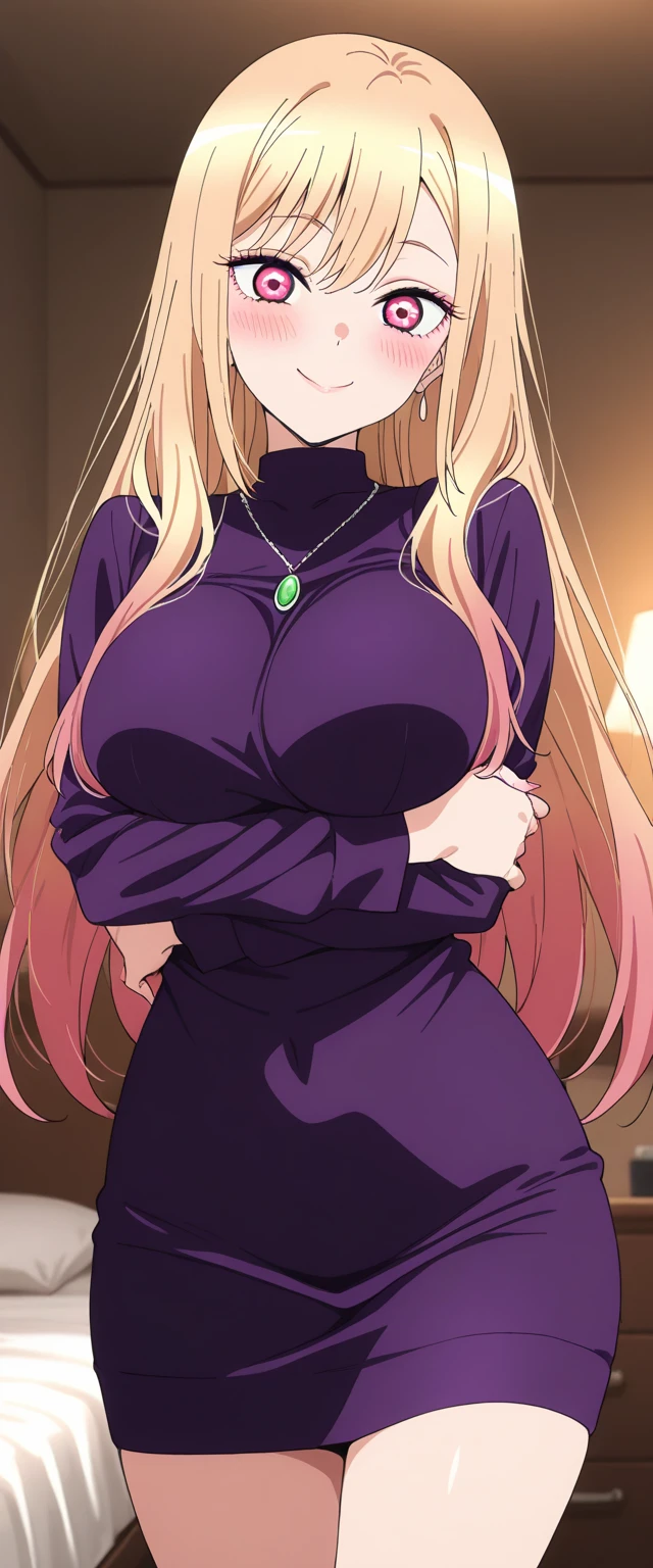 masterpiece, best quality, very aesthetic, absurdres, 1girl, mature_lady, ,,yamanaka_ino, naruto_(series), naruto_shippuuden, blonde_hair, long_hair, high_ponytail, hair_over_one_eye, blue_eyes,large_breasts, bare_shoulders, midriff, purple_crop_top, earrings, Fishnet elbow pads, jewelry, purple_skirt, Fishnet stockings,,in a library,floating_clothes,(cum_on_body:1.3)
