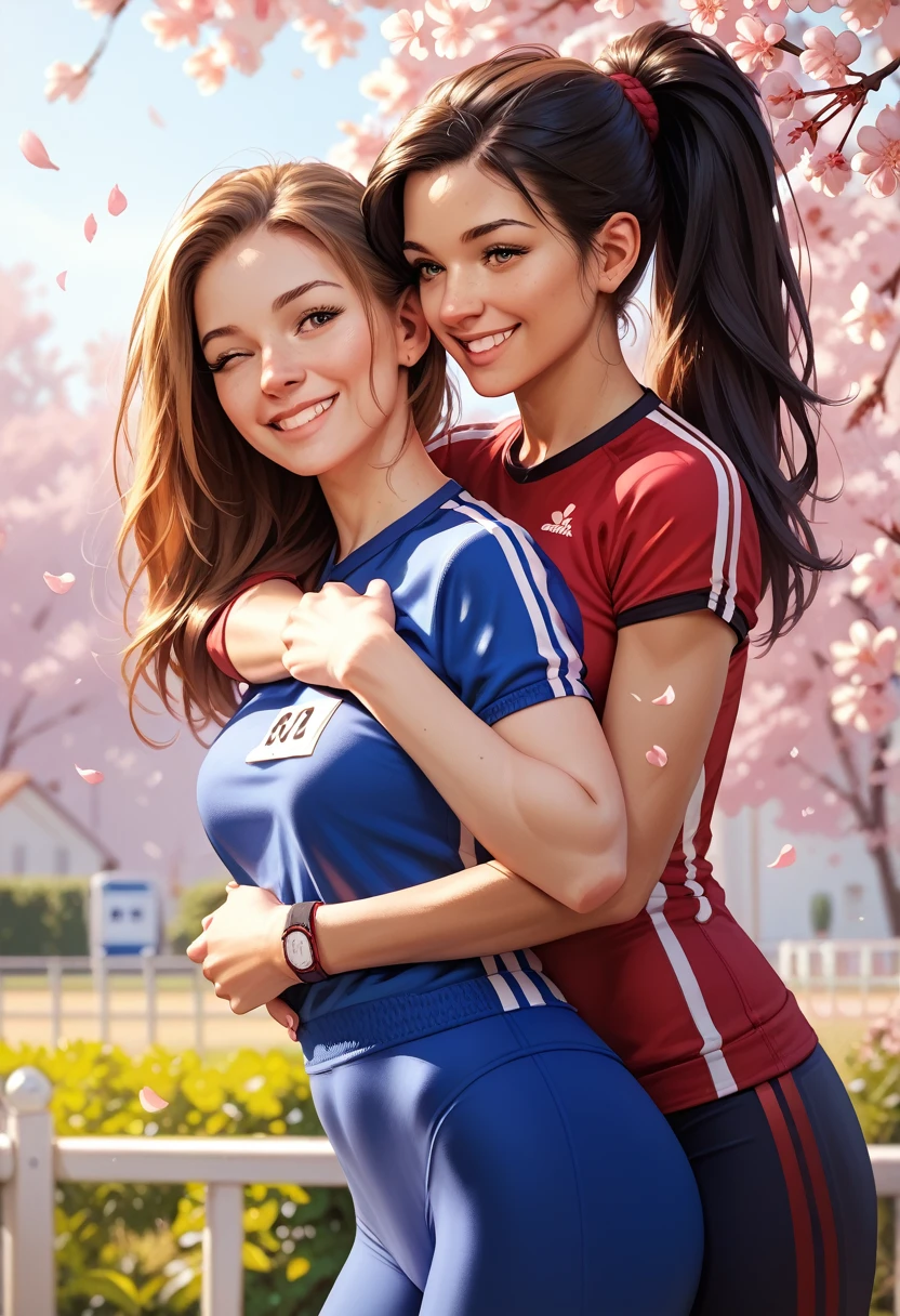 masterpiece、highest quality、High resolution、High quality images、8K, 1 female、skin luster、Texture of skin and clothing、Expression of fine eyes、shiny hair,long hair girl, Manga inspired by Lee Jong-suk, trending on deviantart, realism, detailed manga style, manga art style, perfect line drawing, beautiful line drawing, digital manga art girl, K-POPアイドル, dress, fine brown eyes, plump lips, detailed gorgeous face, (cute smile), fascinating, innocent, Side view, (perfectly detailed face), (fine hands) photorealistic images, Depth of the bounds written, Japanese princess cut hairstyle, play sports often, sports shorts, stylish tracksuit, white baseball cap, outdoor, public park