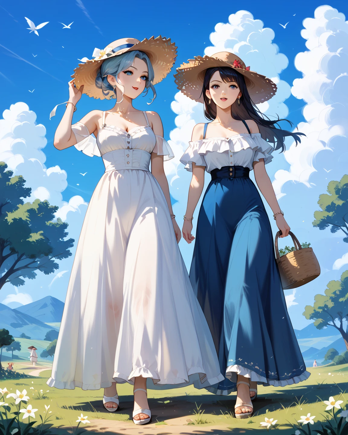 Lori huge breasts cleavage,whaite hair,stocklings,beachside,a sailor suit --auto