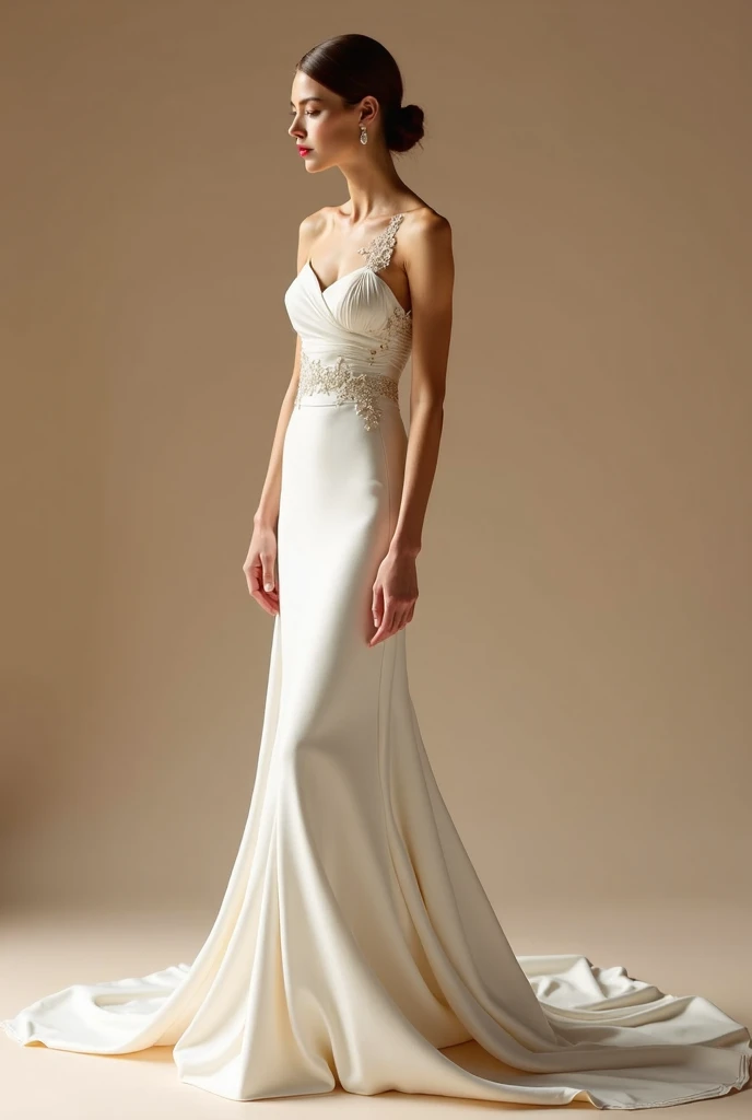 Design a luxury dress for women, minimalist style