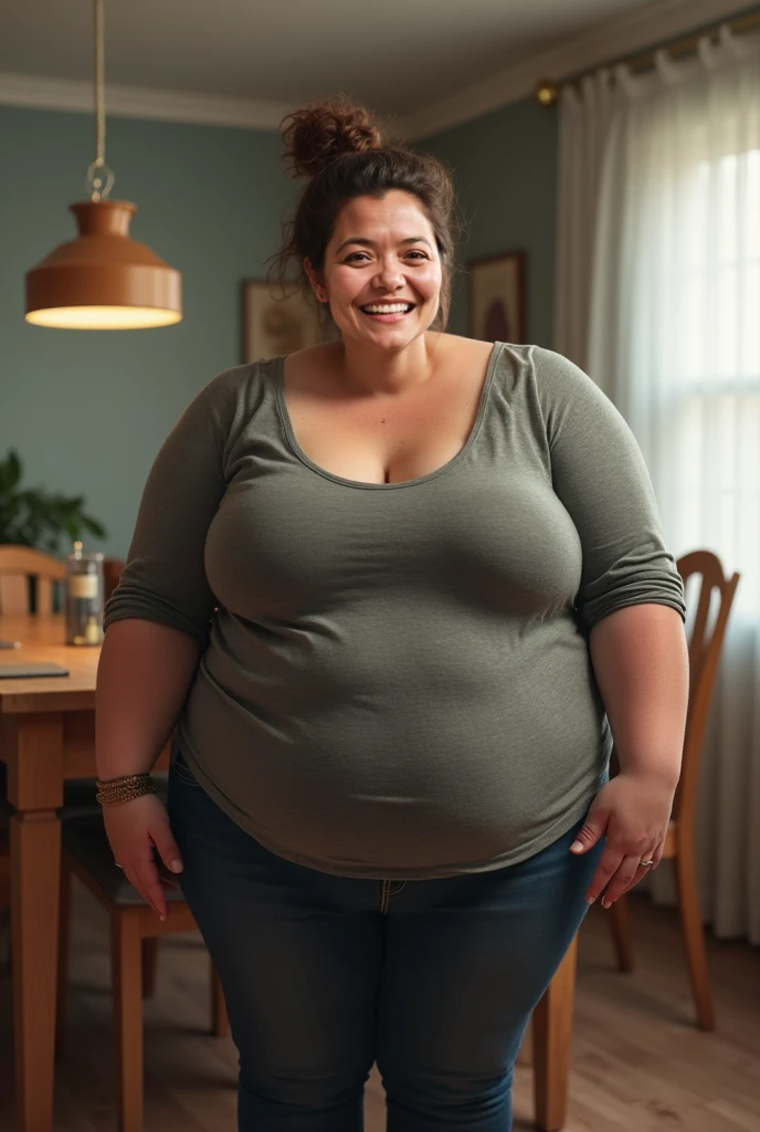 bbw woman very big full body tight and light color curvy mature