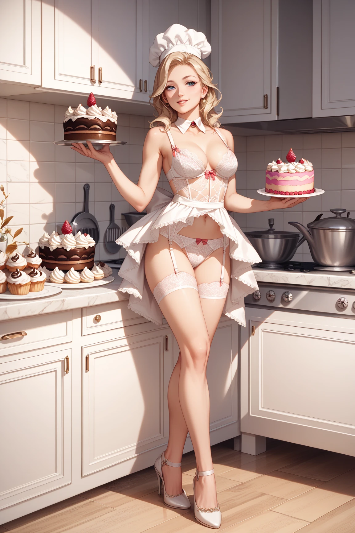 Mulher, CandyStyke, corpo de doce, torta, cereja