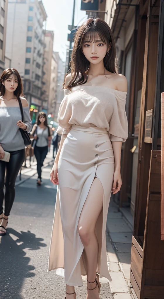 A woman standing on the Yamanote Line:1.3、(Realistic、Like a photograph、Live Action、8k, Photorealistic, RAW Photos, Best image quality: 1.4), Single-lens reflex camera、RAW Photos, highest quality, Realistic, Highly detailed CG Unity 8k wallpaper, Written boundary depth, Cinematic Light, Lens flare, Ray Tracing, Realistic background