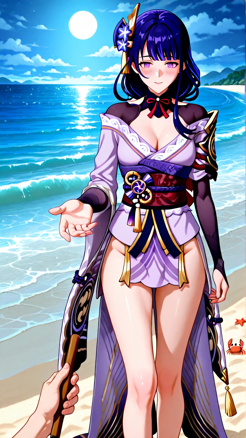 ((masterpiece)),((Ayako Katagiri)),((Katagiri Ayako)),((Full smile)),((Smile)),((happiness)),Healthy Beauty,((((Full nudity)))),(((Completely naked))),(((Feather coat))),sexy,(((Summer Sea)))