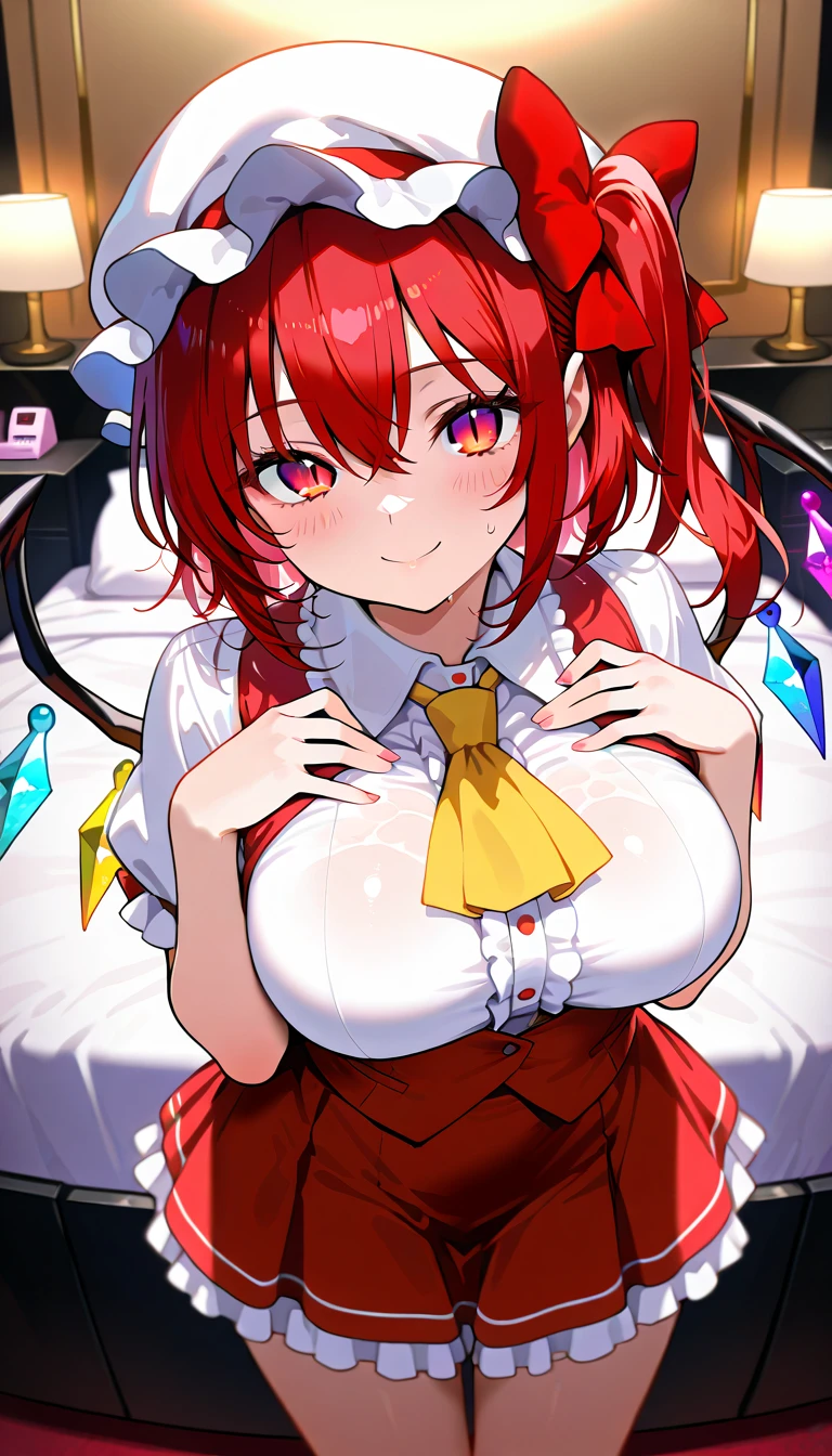 Score 9, Score 8 up, Score 7 up, The rating is questionable, Detailed Background, Daiwa, Large Breasts,masteRpiece, supeR fine illustRation, best quality, light paRticles, ultRa-detailed, 8K wallpapeR, (bRight coloRs:1.2), (giRl), (big bReasts),R, shiny skin, oily skin, (maid headband, pink apRon, naked apRon), fRill, (nipples),, half-closed eyes, affectionate smile, seductive smile, closed mouth, blush:1.4, nipples, nuRsing, bReast milk, heaRt, (naughty Room), (pink CoveRed Room), (pink bed), (pink pillows), (pink cuRtain), nsfw, penis, (cum out:1.4), sunlight,