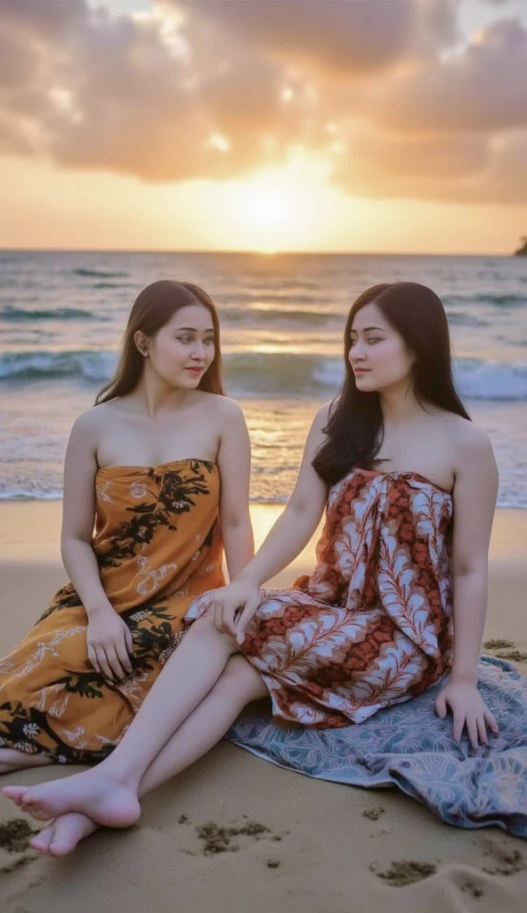 (Masterpiece:1.2, Best Quality), 1 girl, Spanish, 38 years, Delgado, slender, adjust shoulders and arms, Brown eyes, sharp eyes, Little mom, Leaning forward, in front of the viewer, dress, strappy sandals, blouse down, messy black hair, nature, serene spaces, on a stone, with Barcelona in the background, sacred Family, thin face, beautiful fingers,