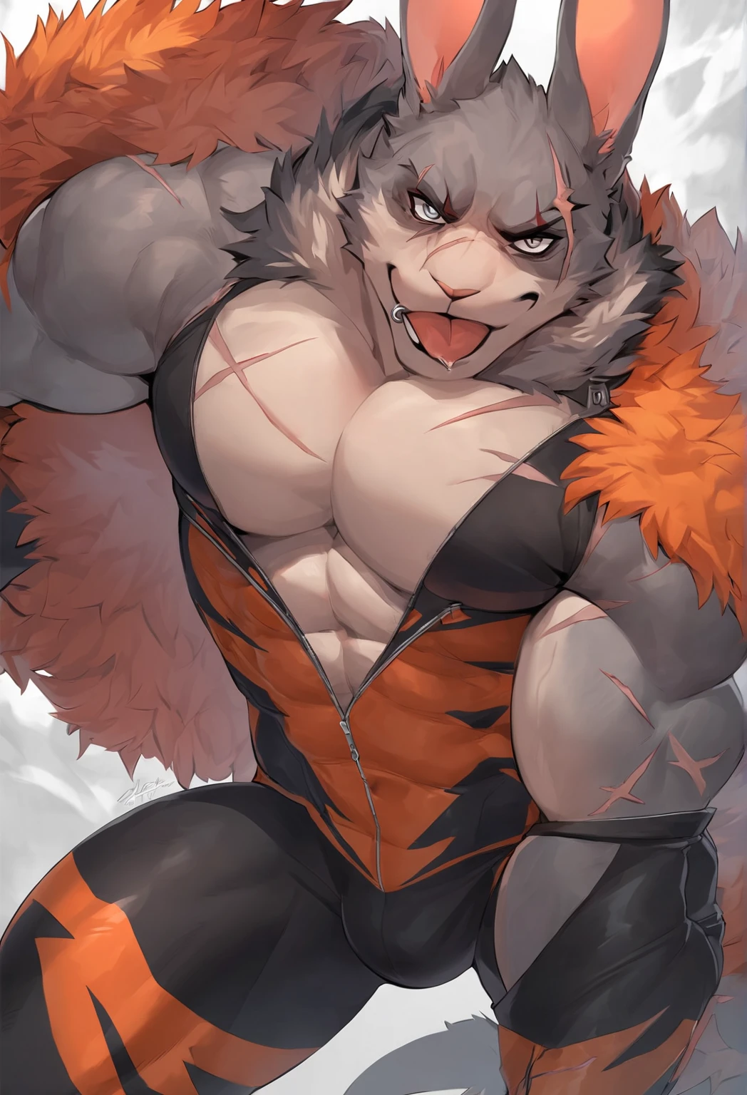 score_9,score_8_up,score_7_up,score_6_up,score_5_up,score_4_up,source_anime,((anthro)),sweaty,(((furry))),((male)),(adult), old man, solo,athletic,((high saturation)),sexually, sexy pose, palworld, ((Incineram)), nipples, sweat, sweaty, musk, (thick thighs:1.2), (glowing eyes:1.2), (snout:1.1), vibrant, (slightly chubby:0.7), (muscular:1.3), (fundoshi, samurai), (flaccid bulge, large bulge, erection under), shy, embarrassing, teeth, tongue, sweat, sweaty, in heat, panting, close up view, first person view, side view, (looking at viewer), ((by bebebebebe, by syuro))