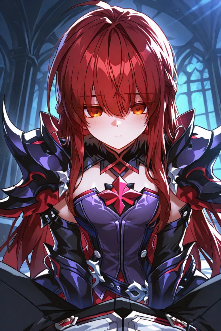 A succubus with horns,black wings,wearing REd military uniform,decorated medals,highly detailed face,beautiful eyes,sharp facial features,flawless skin,seductive expression,dark fantasy,dramatic lighting,cinematic composition,chiaroscuro,digital painting,muted colors,moody atmosphere