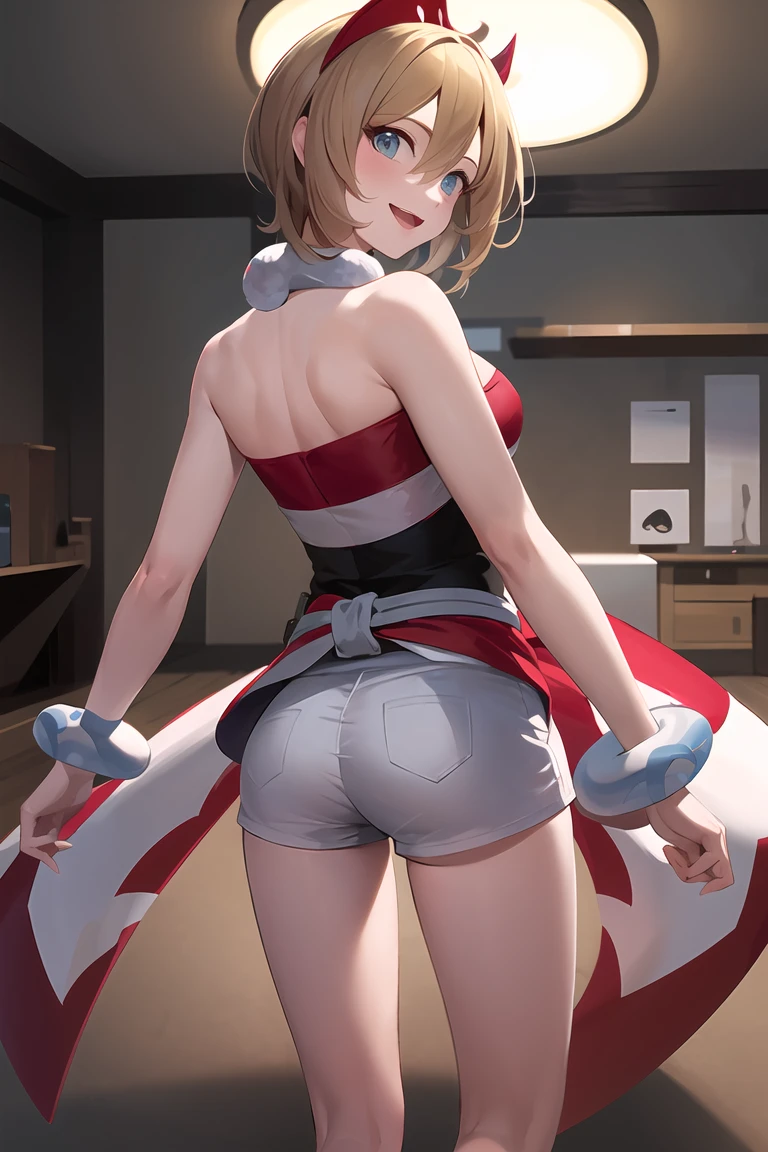 masterpiece, best quality, 1girl, solo,    zQipaoIllyaCitron, red eyes, hair bun, hair ribbon, sidelocks, white hair, bun cover, chinese clothes, china dress, elbow gloves, black thighhighs,  <lora:QipaoIllyaCitronOCIXL_v4:1.0>,  ,smile, blush,   ,bestbuns, 1girl, solo, ass, from behind, shiny skin, dutch angle, back, close-up, head out of frame, ass focus, selfie,  (lace panties:1.3),  ,  <lora:CitronsBakeryBestBuns_IXL:1.0>,