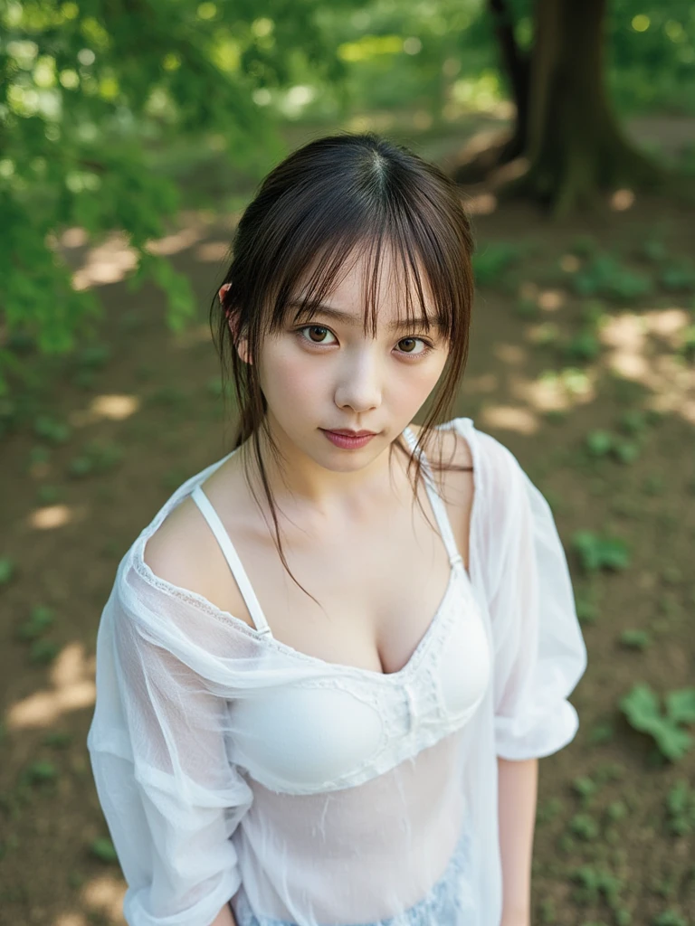 (Browsing Caution:1.4)、one Japanese girl, (a beauty girl, delicate girl:1.3), (20-year-old:1.0), break, (summer、 blouse:1.3), break, (in the forest:1.3), break, Extremely fine resolution, (Symmetrical eyes:1.3), break, Small breasts, Brown eyes, Parted bangs, Brown Hair, girl, break, (Eye and facial details:1.0) break, (masterpiece, highest quality, Very detailed, Detailed face, 8k)、(Nipples visible through the gaps in clothes:1.0)、stand、Hunchback、Downward、Your clothes are torn、(Embarrassing、Molestation:1.4)、A man touches、Surrounded by many men、A man grabs his chest、Man inserts、Draw your fingers beautifully、The viewer massages the breasts、The viewer rubs her breasts.、(cry、The eyes are sparkling、Man rubbing woman's chest:1.2)、(Hands behind back)、Draw your finger in detail、Five fingers