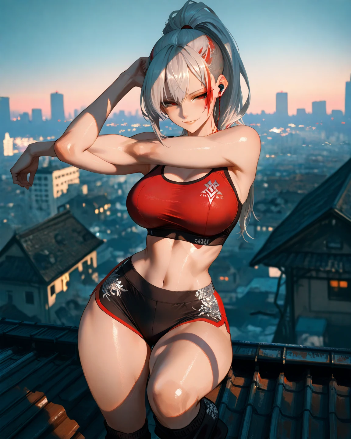 (photorealistic:1.5, highest quality,masterpiece,High resolution,muste piece),snow mountainに立つ1人の23歳の女性,cyber punk,(Red tiny bikini:1.5,choker,Down jacket:1.3), beautiful skin, (looking at the camera:1.2),(Photo seen from below:1.3),(Medium Hair:1.2,bright platinum hair:1.5), expression( Impish Smile:1.3,blushing:1.3),Pause( Seductive pose:1.5),background(snow mountain:1.5,ruins,apocalyptic world),(Medium chest,slender, abs:1.2), (see-through nipples:1.5),(transparent butt),(detailed perfect face:1.9),normal hands:1.5,normal finger:1:5,normal feet:1.5,(cameltoe)