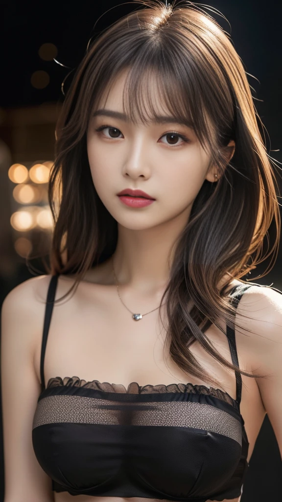 original photo,best quality),(lifelike,Photo lifelike:1.3),best quality,Very detailed,masterpiece,超Detail level,illustration,1 girl,dominating_Body,Large Breasts,Bigger breasts,Protruding nipples,Nipple protrusion,Black transparent lace,Slim waist,Tight abdomen,Sexy navel,Slender long legs,Dynamic Angle,World Masters Theatre,messy_long_hair,best quality,Extremely detailed CG unified 8k wallpaper,,Astonishing,Light,lens_Flare,dunhuang_style,Real People,Highly detailed face and skin texture, Exquisite eyes,Surrealism,Super lifelike photos,Very detailed CG unified 8k wallpaper,(masterpiece),(best quality),(Very detailed),(Super lifelike photos),(Best Character Detail:1.36),脸dominating有Light, 灯Light,illustration, Very detailed,Detail level, high resolution, Very detailed, best quality, masterpiece, Large Breasts, Slim Body,