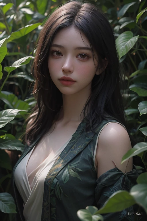 tarzan, jungle, naked, black hair, small breast, extremely detailed eyes, extremely detailed face, best quality, extremely detailed, one person, one girl, ultra-detailed, (realistic, photo-realistic:1.3)