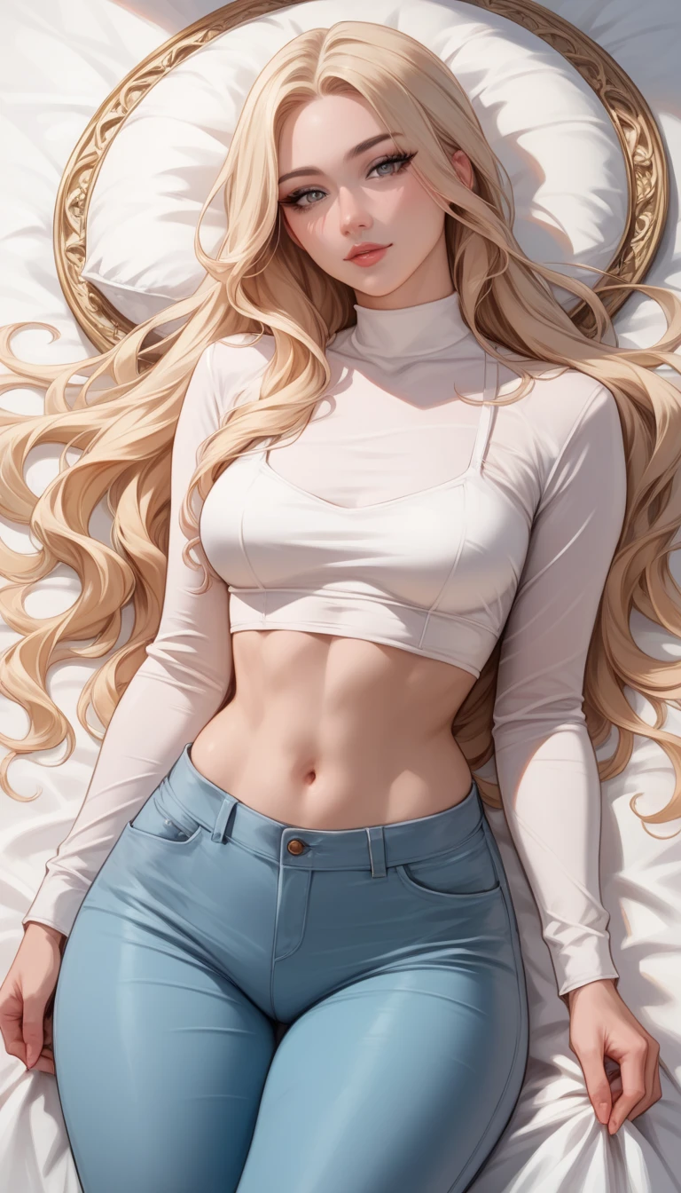 ((masterpiece,best quality,8K,High resolution)),((character concept art)), 1 female, noble, Old money atmosphere, supermodel, fashion model, 35 years old, (long blonde hair), blonde hair, (fair complexion), Super fine eyes (blue eye color), extraordinary gorgeous, grace, charming, clever, calm, Perfect body ((slim and curvaceous)), ((intricate details)), Ultra-delicate hand details, super thin fingers(((Ten fingers))), Wearing a white blazer、White shirt and white pants (stand still), (full body display), ((show the whole body)), (No logos on background), (No logo), ((solid color background)), ((solid color background)), (((empty background)))