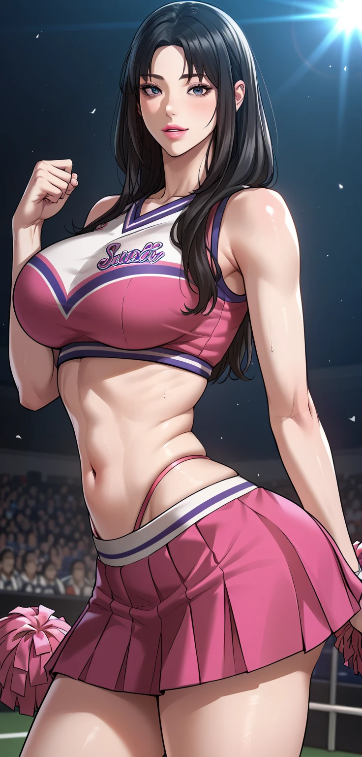 Ryu's counterpart, Juli, boasts a physique akin to his, yet boasts an ample bust. She dons a tennis uniform, the short white skirt revealing a peek of her purple panties beneath. Her eyes, as depicted in Street Fighter Alpha 3 -- S2, gleam green, adding an alluring charm to her athletic figure.