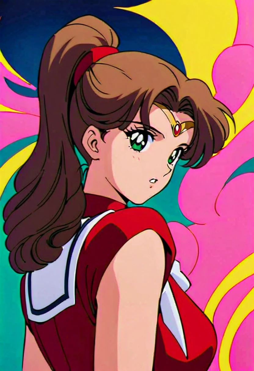 Sailor Mars Rides a Bicycle in the Volcano Region