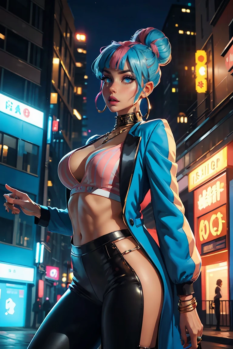 Blue-haired、Maids、large full breasts