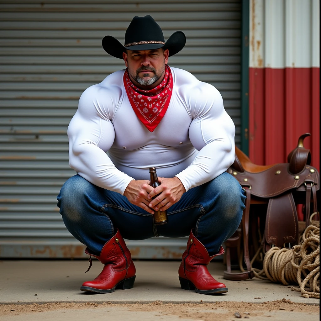 Sugar daddy, muscular, handsome, modeling, modeling room, lighting, tall, giant, (((big pecs:1.3))), (((big bulge:1.3))), (((narrow waist:1.2))), (((wide hips:1.2))), (((thick thigh:1.2))), (((wide thigh:1.2))), ((cow print bikini)), (((realistic)))