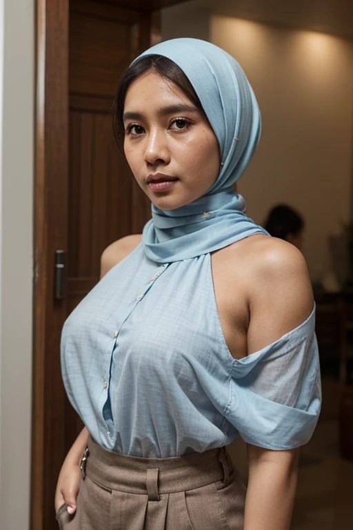 ((HAIRY PUSSY)), ((LAUGH AND SMILE SWEETLY)), ((THIN)), ((Straddling)), "Naked Lingerie Bra" ((Hijab Stylish)), (Malaysia female), age 15 years old, 8K, photottorialism, G-String, ((RED LIPSTICK))