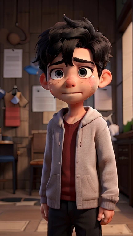 The color of the t-shirt of the boy seen in this image needs to be changed to white