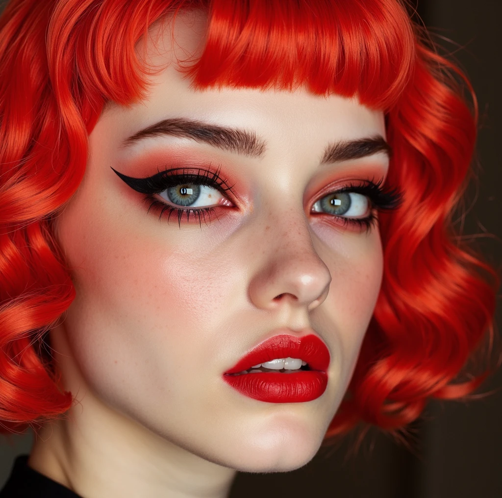 detailed portrait Photo of a beautiful 20yo woman who is an instgram influencer, detailed rich background by Miles Aldridge